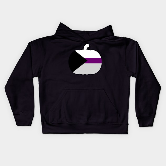 Halloween Pumpkin LGBT Flag Demisexual Kids Hoodie by aaallsmiles